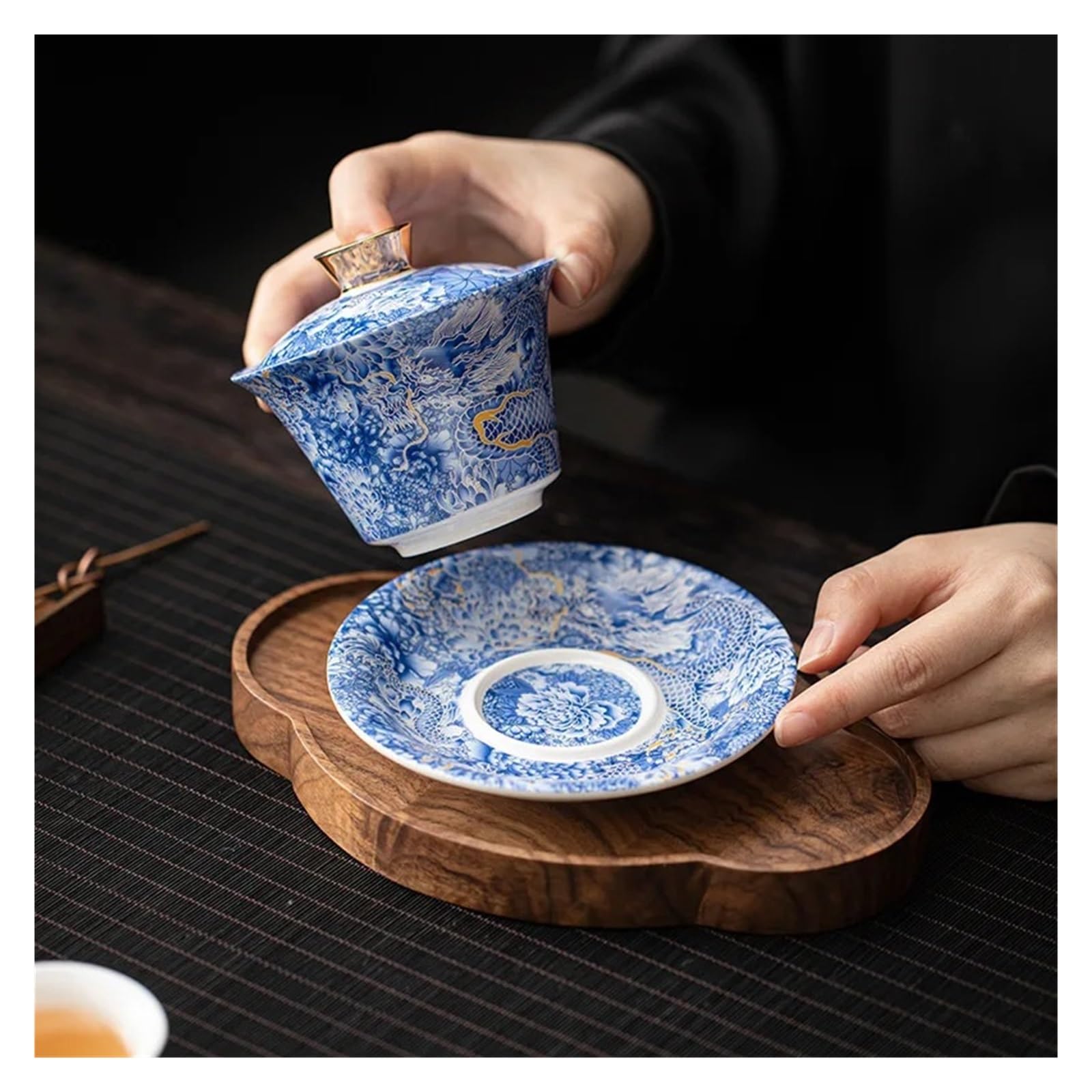 Sancai Porzellan Teeschale Set 3tlg
