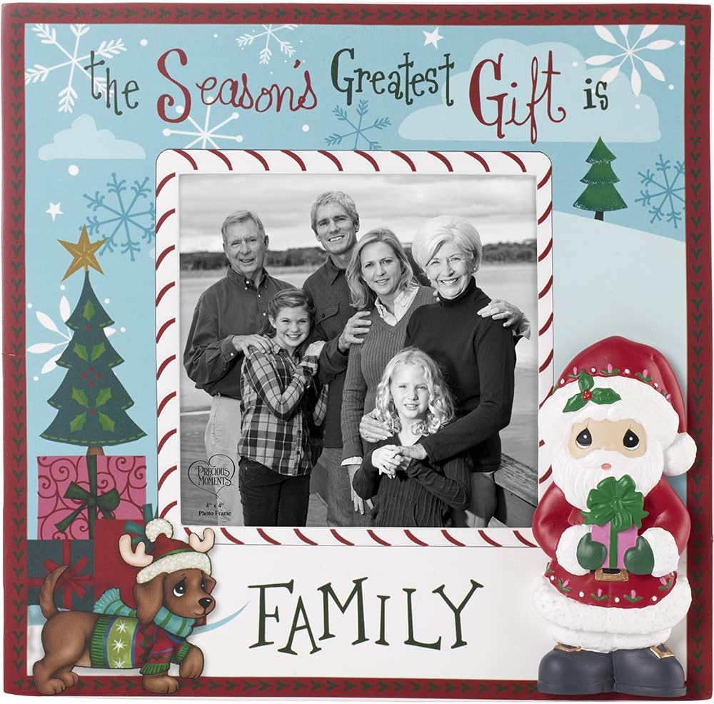 Precious Moments 201408 The Season’s Greatest Gift is Family Resin Photo Frame