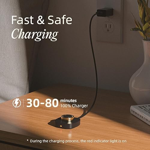 Miniatura 5 de SOFTGAS Compatible con Cargador de Oura Ring Gen3 Tamaño 9, Dock de Carga Rápida y Segura con Cable USB-C, Diseño Apto para Viajes para Anillo