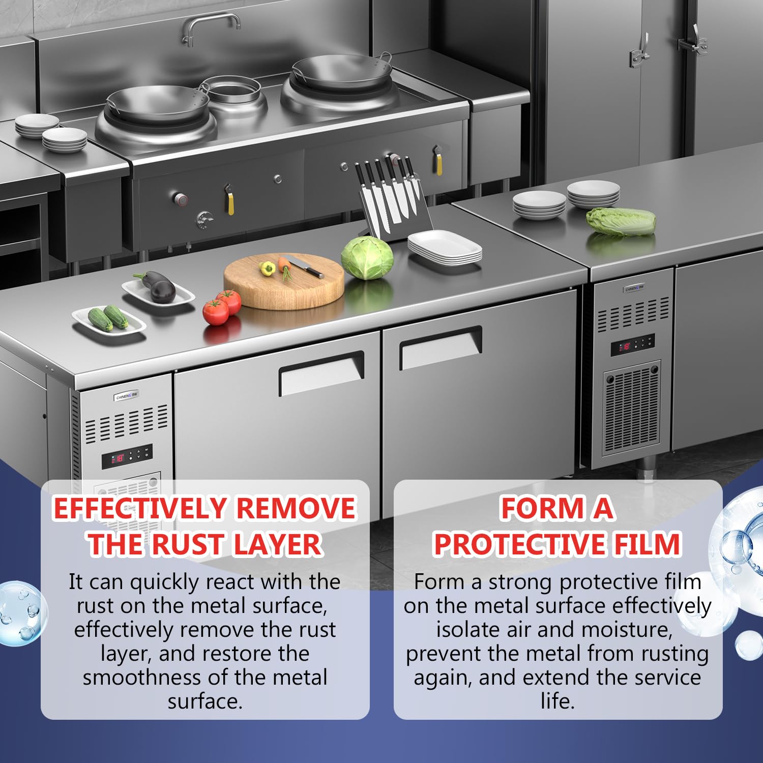 Flaurix 2Pcs Highly Concentrated Rust Remover for Steel & Iron,Heavy Duty Rust Remover Spray No Scrubbing,Rust Remover Heavy Duty for Metal,Powerful Rust Remover for Tools,Stainless Steel-240ML - 5