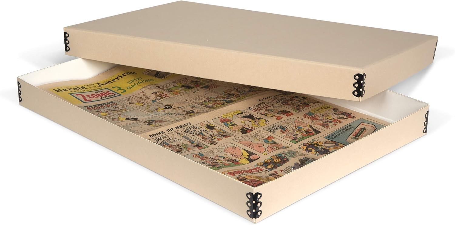 Gaylord Archival Tan Newspaper Preservation Box - 19W x 25L x 2 1/2 H