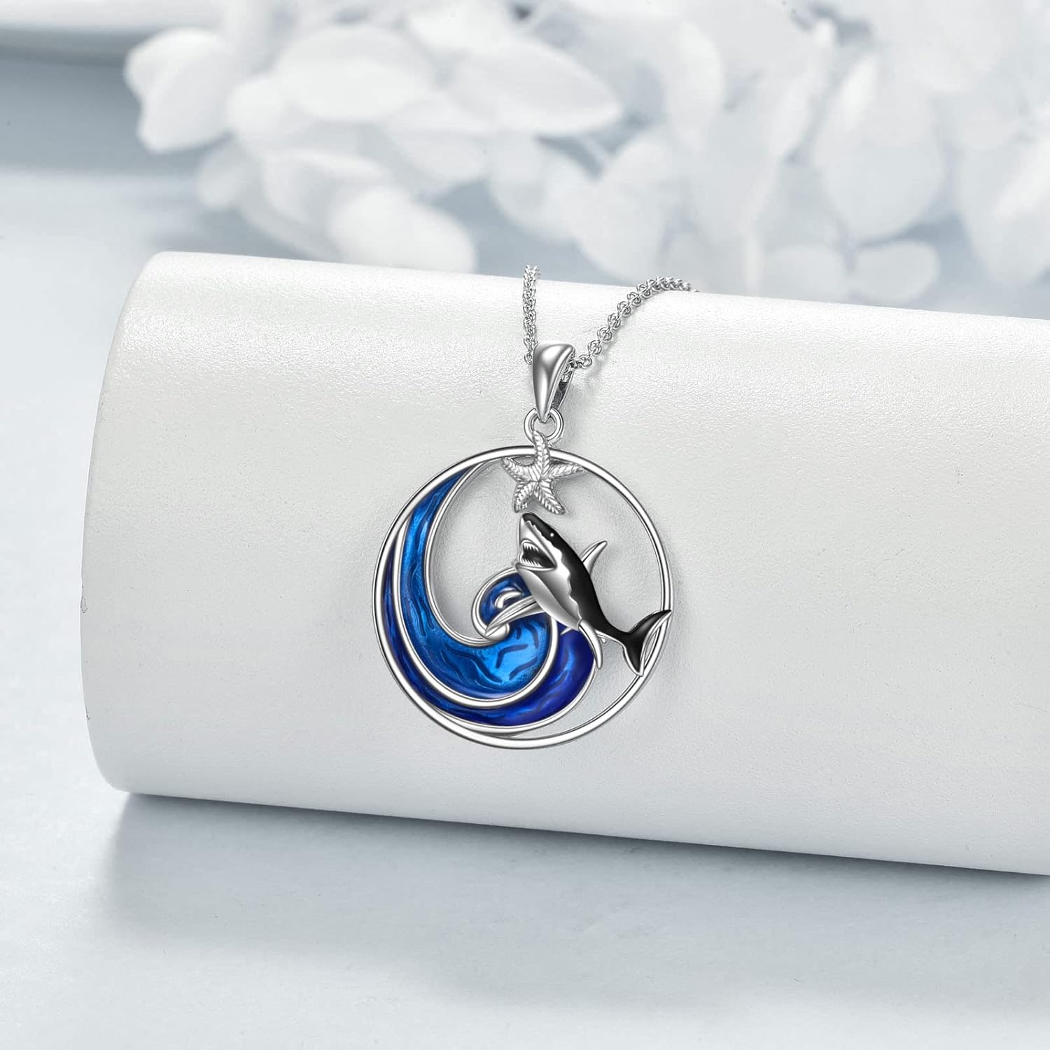 AXELUNA Wave Necklace Sterling Silver Ocean Wave Jewelry for Women Girls Mother Wife - Image 4