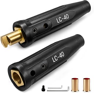 LC-40 Welding Cable Connector, Welding Lead Connectors, 1PK Male & Female