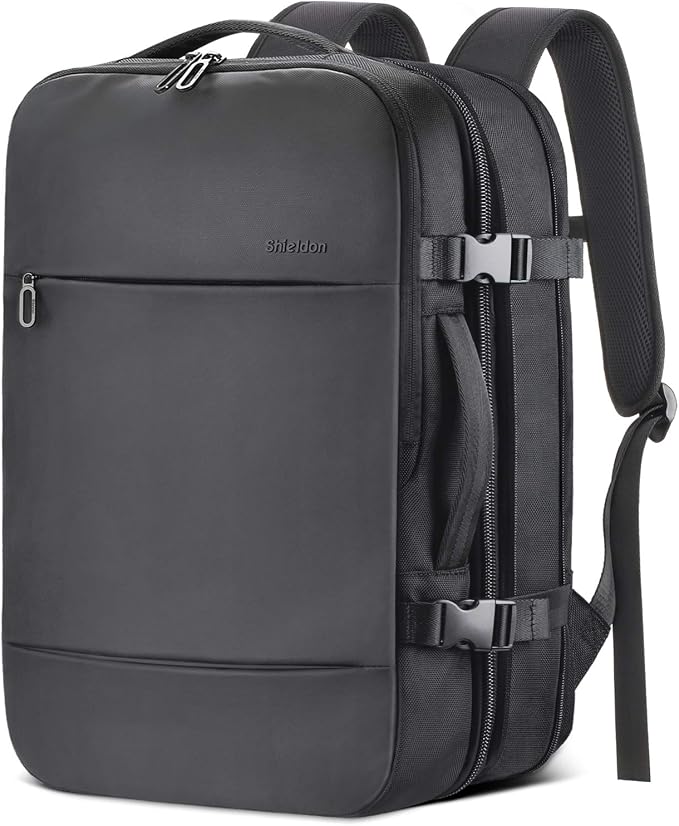 SHIELDON Zaino da Viaggio per Laptop 17,3 pollici, Bagaglio a Mano  Antifurto Valigia Cabina Business Multi-Storage Zainetto Borsa Rucksack  Daypack Impermeabile per Tablet iPad, Uomo Donna 23-38L Nero : Amazon.it:  Informatica
