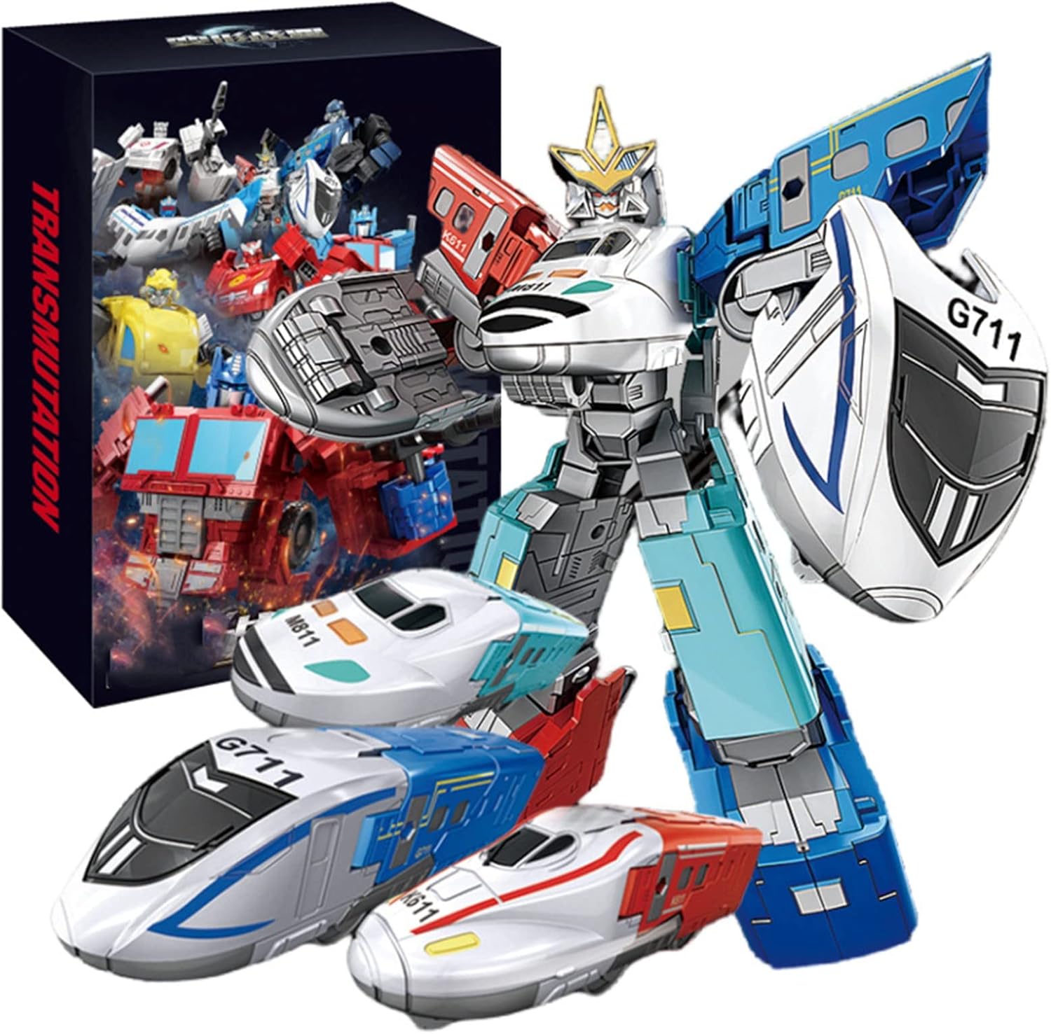 Transformers Toys, 22 Cm Tren Transformando Juguetes Coche Robot, Tres Combinaciones De Trenes Serie Transformers Figura De Acción Autobot Juguetes Para Niños A Partir De 8 Años A