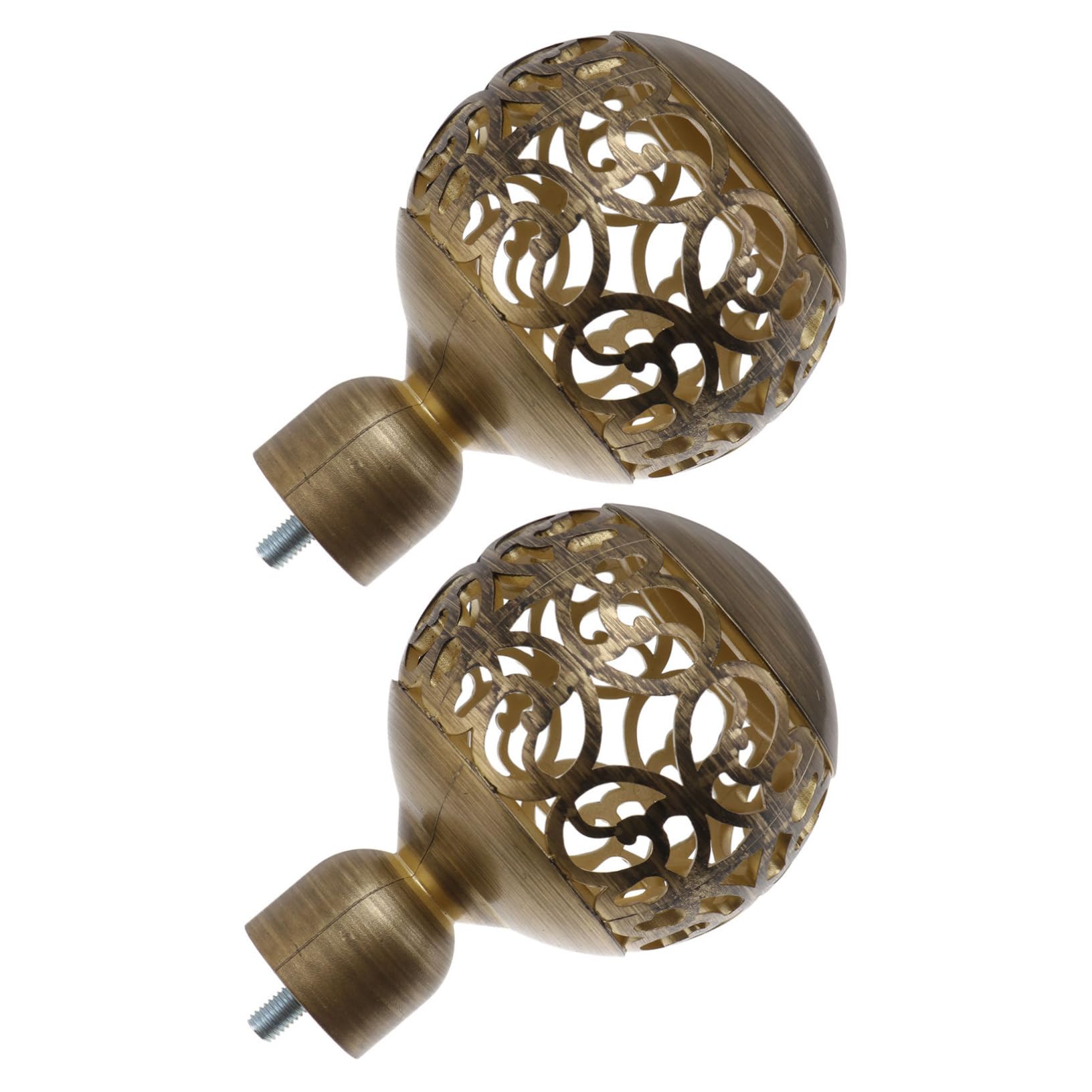 ABOOFAN 2pcs Decorative Curtain Rod Ends Elegant Finials for Home Decor Unique Design Curtain Accessories Easy Installation for Living Room and Bedroom