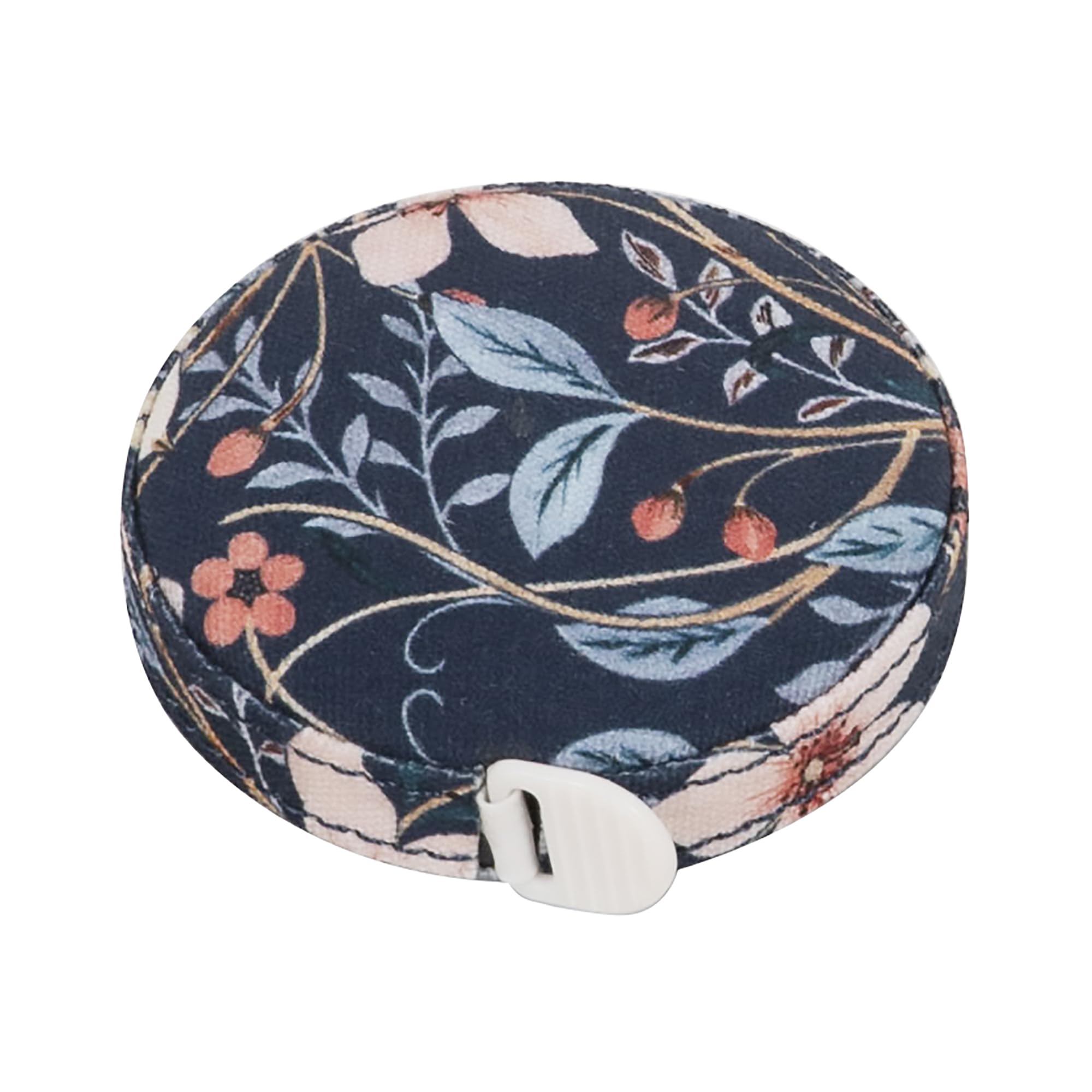 Hobby Gift Mètre ruban rétractable – 150 cm/60 oiseaux en fleurs recouvert de tissu en coton imprimé classique pour arts et travaux manuels, mesures impériales et métriques, compact et portable