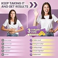 Vista 7 de VivoNu Multivitamínico prenatal 19 en 1, vitaminas prenatales para mujeres, vitamina C D3, K2, B6, B12 con ácido fólico, DHA, colina, probiótico