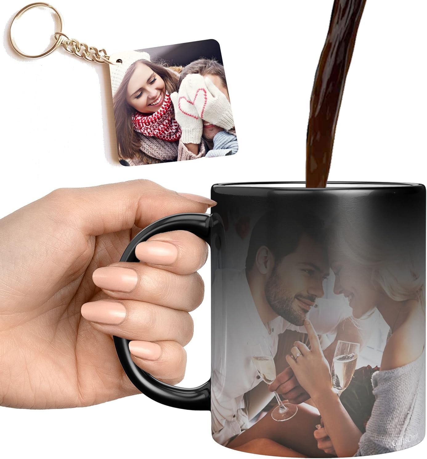 - Personalized Magic Mug – Custom Photo, Name & Quote Ceramic Mug – Birthday, Anniversary, Valentine's Gift – 330ml Color Changing Mug for Girlfriend, Boyfriend, Husband, Wife