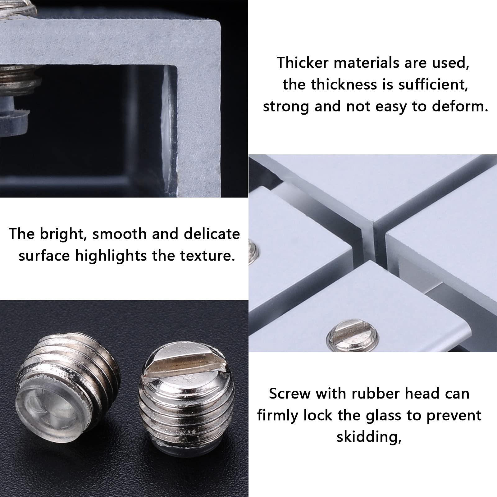 Supporto Per Mensole In Vetro In Acciaio Nichel 42 X 45 X 30 Mm - Foto 3