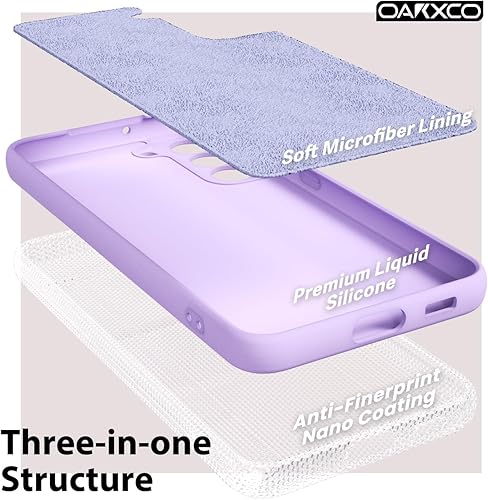Miniatura 5 de oakxco Funda de silicona líquida para Samsung Galaxy S22 Plus, bonita funda delgada y delgada de goma suave de TPU para mujeres y niñas, protección