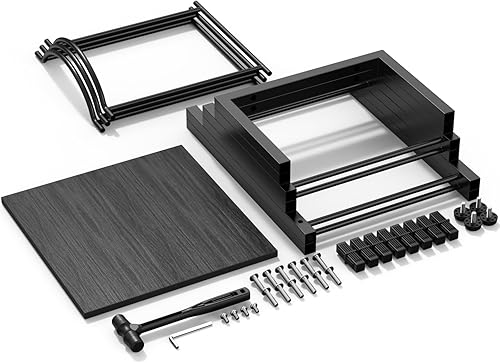 Vista 5 de Dirza Soporte para botella de agua de 5 galones con estante superior, soporte para botellas de agua de 3 niveles, estante de almacenamiento de agua