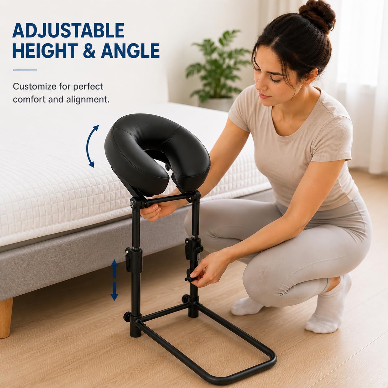 Poggiatesta da massaggio per letto, materasso per massaggi a casa, kit di massaggio superiore, poggiatesta regolabile cuscino per il viso lettino da massaggio a casa, cuscino a faccia in giù