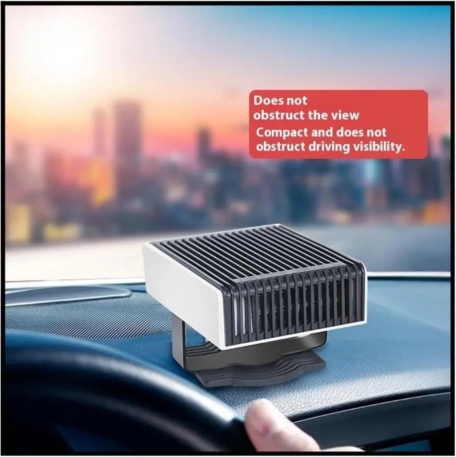 12V Car Windshield Defogger Efficient Heating 180° Rotating Base for Safe Winter Driving