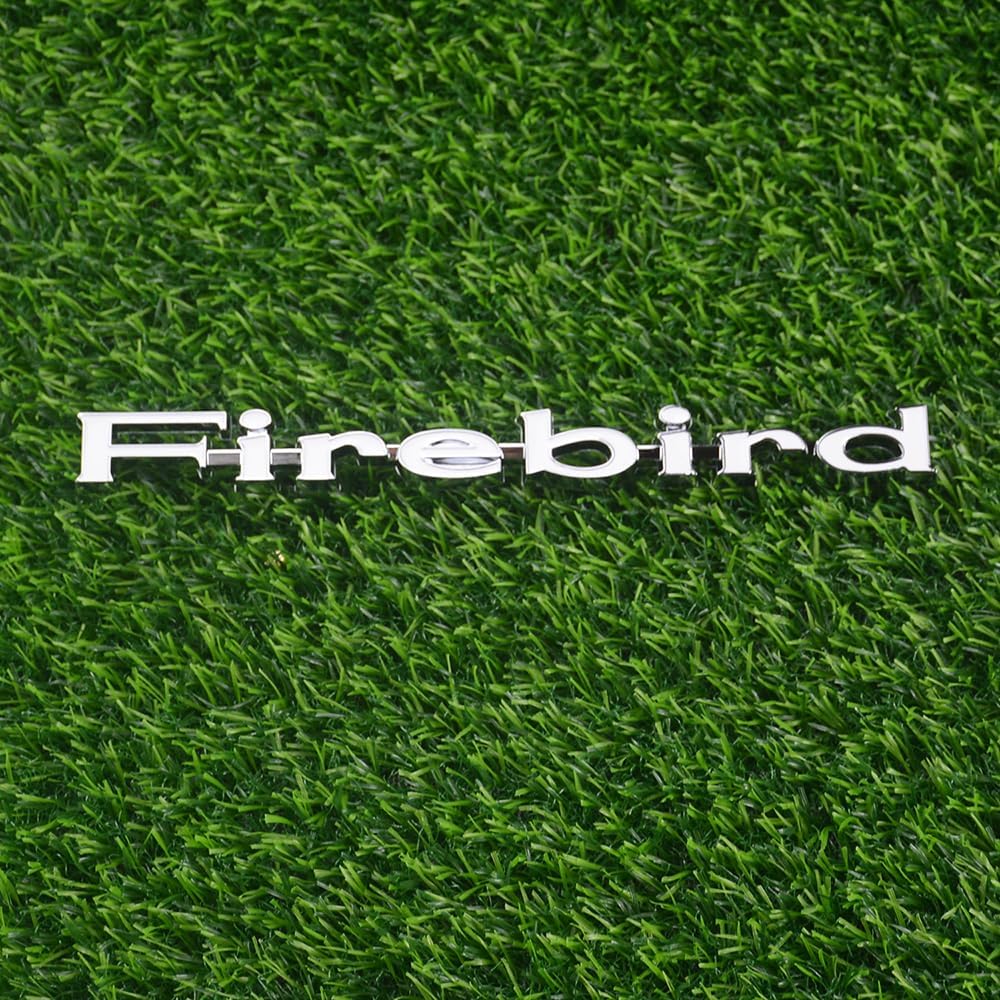 1Pc 1967-69 Firebird Trans Am Front Fender Emblem 3D Badge Letter 9796319 Replacement for Firebird (Silver)