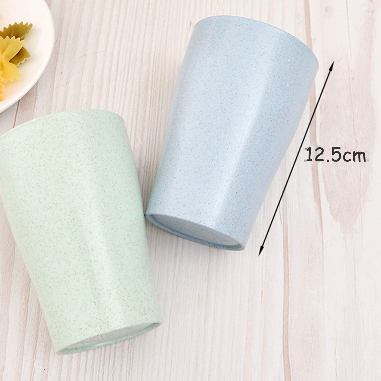 shopwithgreen 13.5 oz Wheat Straw Cups, Unbreakable Drinking Glasses Stackable | Reusable Water Tumbler, Mug Set for Coffee, Wine, Camping, BPA-Free | Dishwasher & Microwave Safe
