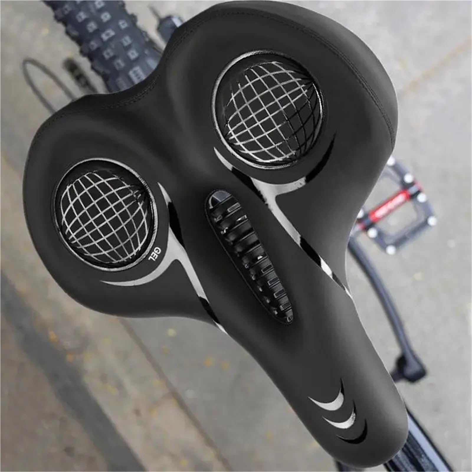Fahrradsattel Sitz for Fahrrad, weicher for Radfahrer, stoßdämpfender Fahrradstützsattel, gepolstertes Fahrradsitzkissen for Männer und Frauen