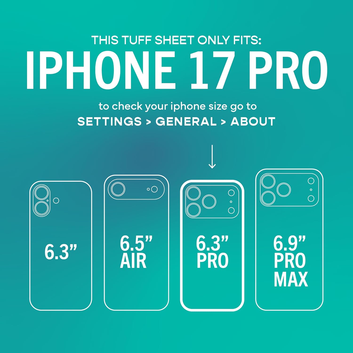 Smartish® iPhone 17 Pro Screen Protector + Camera Lens Covers - Tuff Sheet - 2-Pack Tempered Glass 9H Easy Install Frame Case-Friendly - Dynamic Island for Apple iPhone 17 Pro - Clear 2-Pack - Image 6