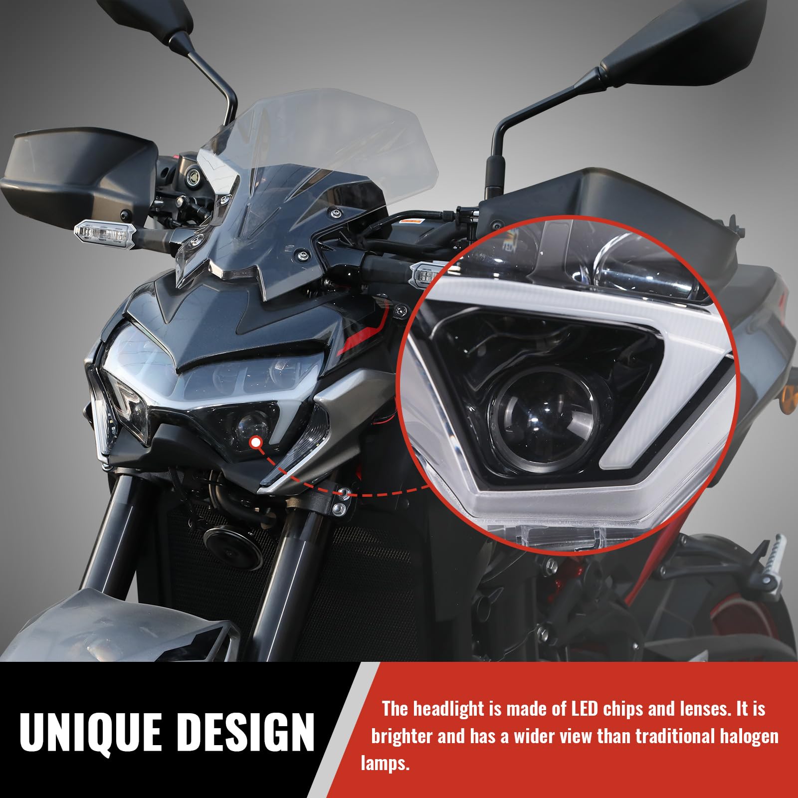 Amazon.co.jp: LUXEMOTO LEDヘッドライト Z900 Z650用、3イン1