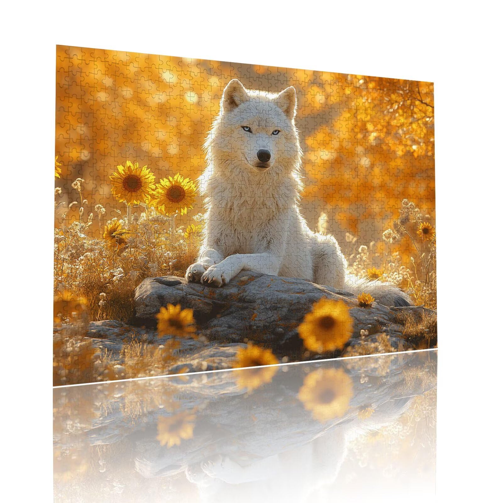 Puzzle Erwachsene 2000 Teile Wolf Blume Educa Jigsaw für Kinder ab 8 Jahren Mädchen Jungen, Erwachsene Impossible Klassische Puzzles Schwer, Anspruchsvoll Spielspaß, Als Familienspiel 70x99cm t-424