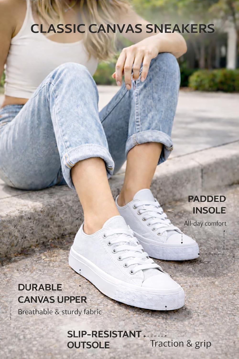 Canvas Shoes for Women Casual Low Top Sneakers Fashion Womens Tennis Shoes for Everyday Wear - Image 4