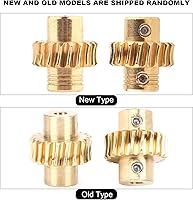 Vista 7 de Kit de engranaje helicoidal de impulsión, eje de metal de bronce de rueda alta torsión 20: 1 engranaje de gusano reemplazar para 4: 1, piezas