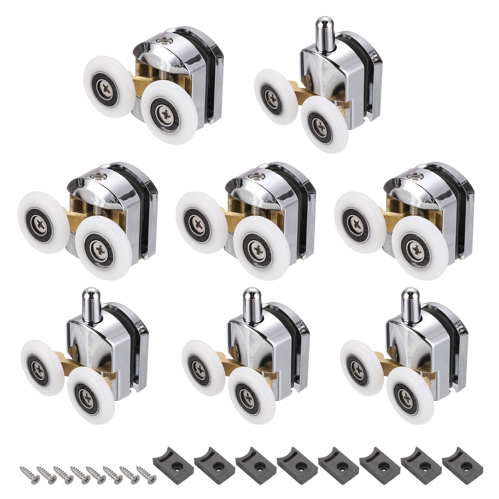 Rouleau de porte de douche 23mm en cuivre pour rechange de cabine de salle de bain lot de 8
