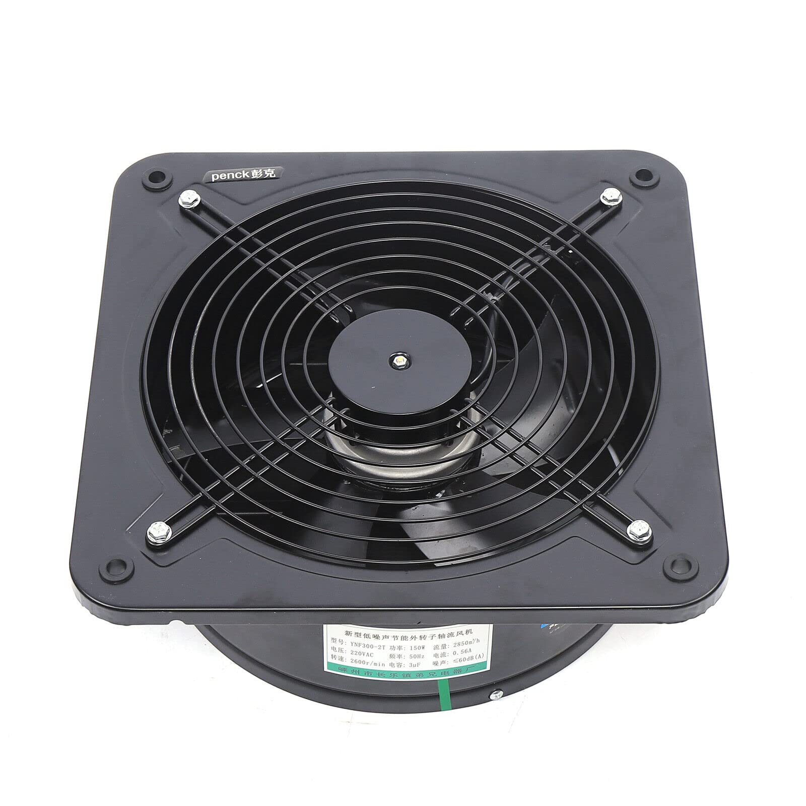 Ventilador de extracción, 300 mm, ventilador axial de 2850 m³/h, ventilador de pared industrial para tiendas de crecimiento, hidropónicas, uso doméstico, ventilación y ventilador de extracción,