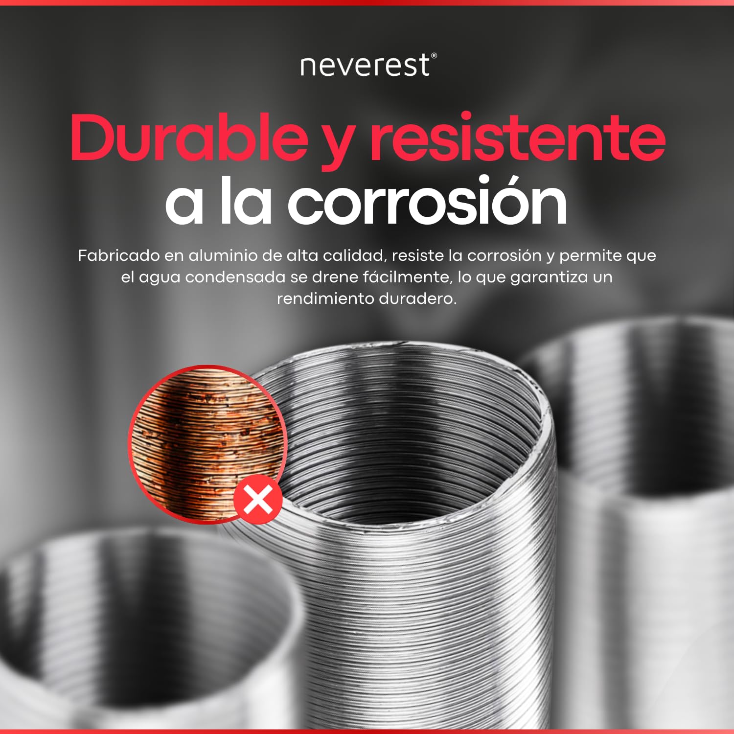 neverest® Semiflex 200 - Conducto Flexible de Aluminio Ventilación Tubo