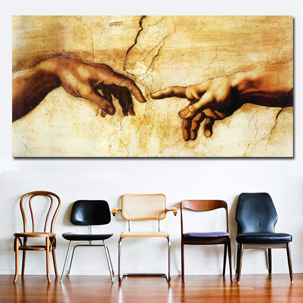 Impression sur toile Five Hand Von Gott Adam for Living 50x100 cm de style classique - 6