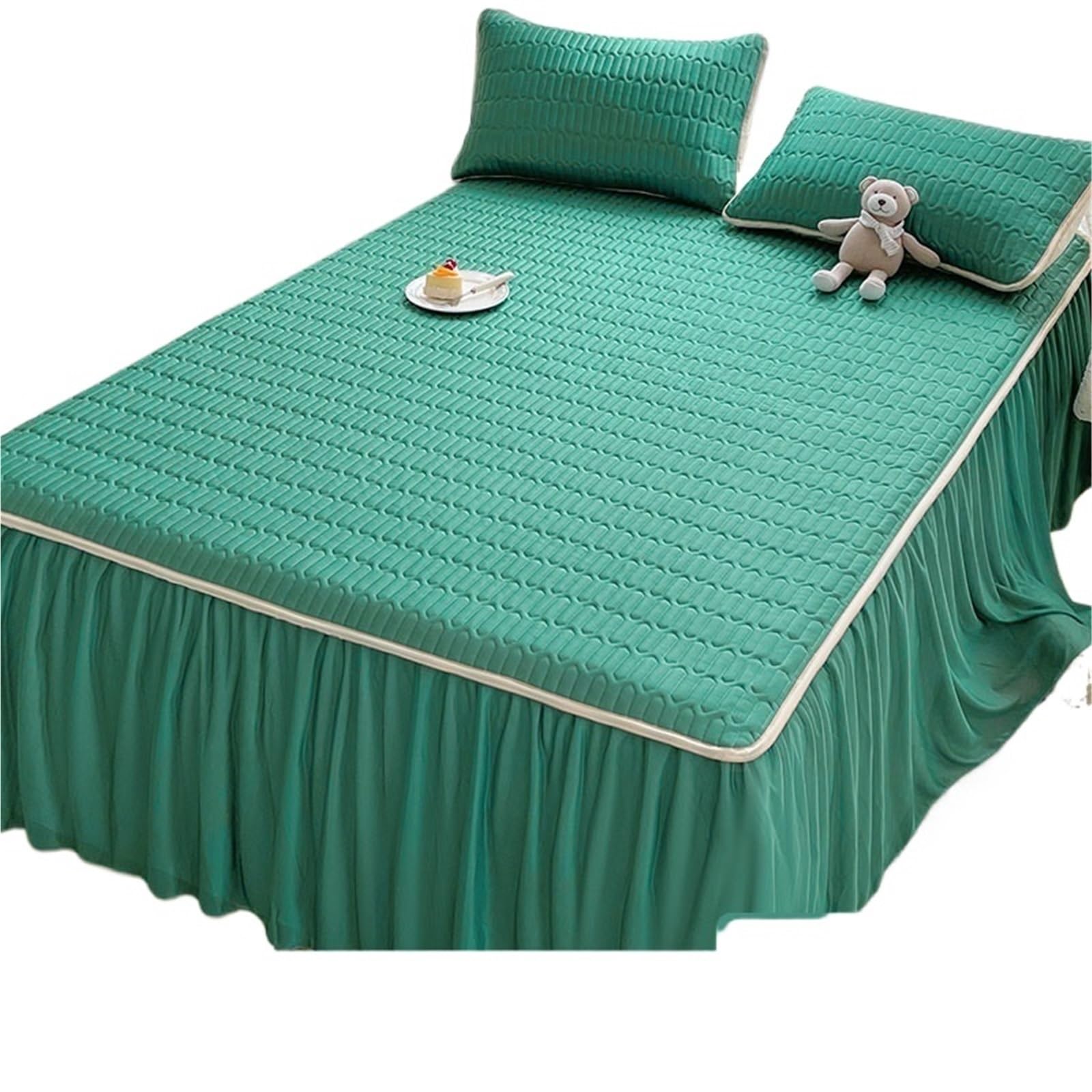 Housse de matelas en latex et jupe de lit rafraîchissante respirante 120x200 cm