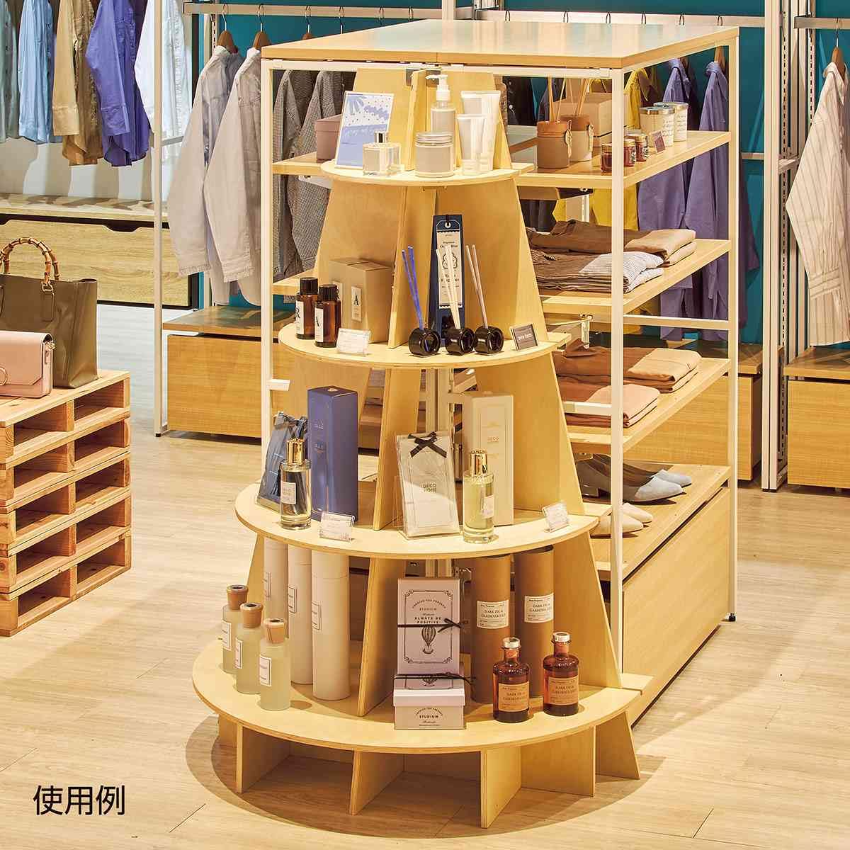 木製円形棚セット 大小二つ Amazon｜木製簡易半円錐ラック 幅90×奥行54.3×高さ135cm 1台 【 簡単
