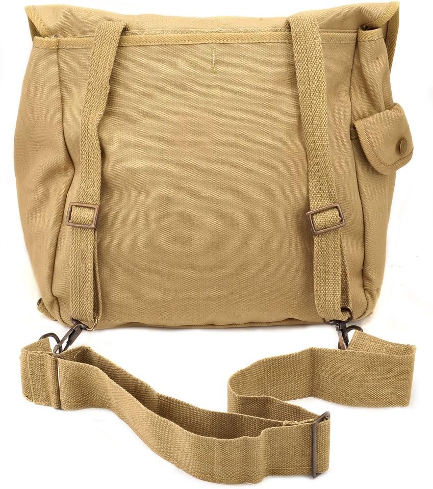 World War Supply U.S. WW2 M1936 Musette Bag with Shoulder strap Khaki marked JT&L 1942 Messenger Bag Shoulder Bag