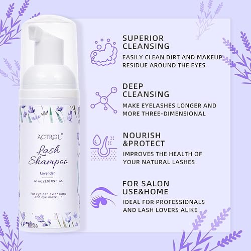 Miniatura 181 de Limpiador de extensiones de pestañas Aloe 1L Natural Lash Extension Shampoo Professional Eyelid Foaming Cleanser Parabenos & Sulfate Free