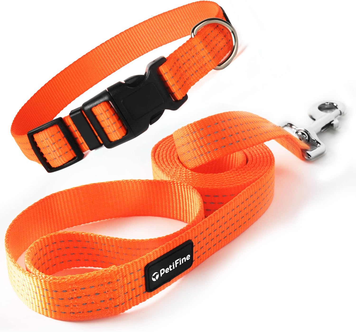 PetiFine Reflective Dog Collar and Leash Set for Small Medium Large Dogs, 6FT Dog