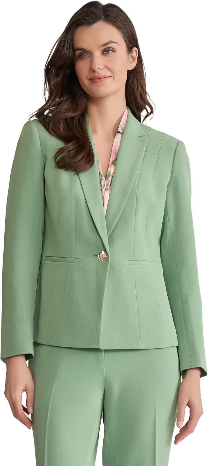 Kasper Women's Stretch Crepe One Button Blazer