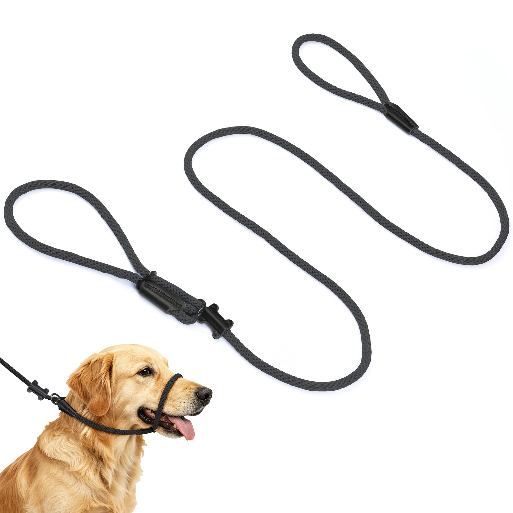 Amazon.com : No Pull Dog Leash - Figure 8 Slip Lead Head Collar