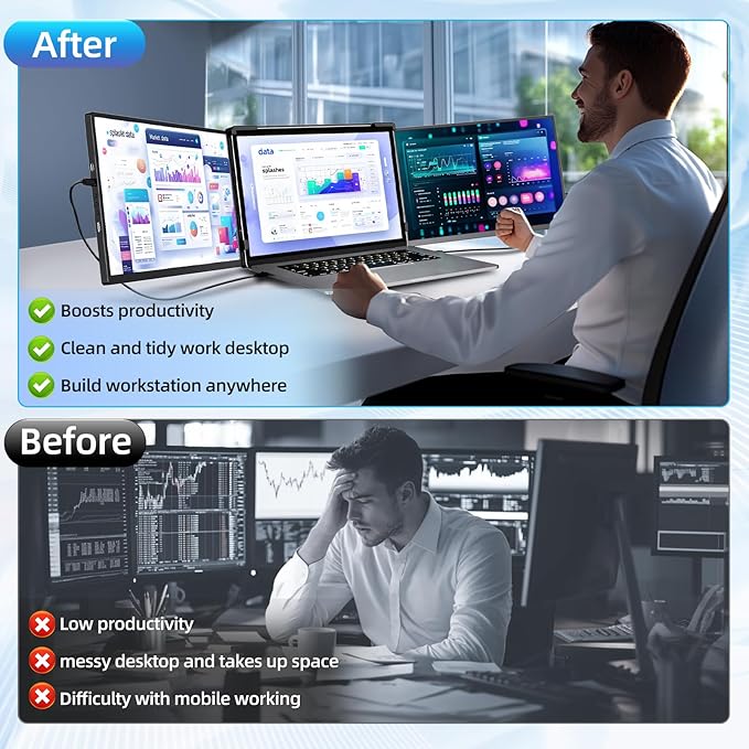 Monitor Extensor Portátil 14.1 2.5K IPS Triple Pantalla miniatura 4