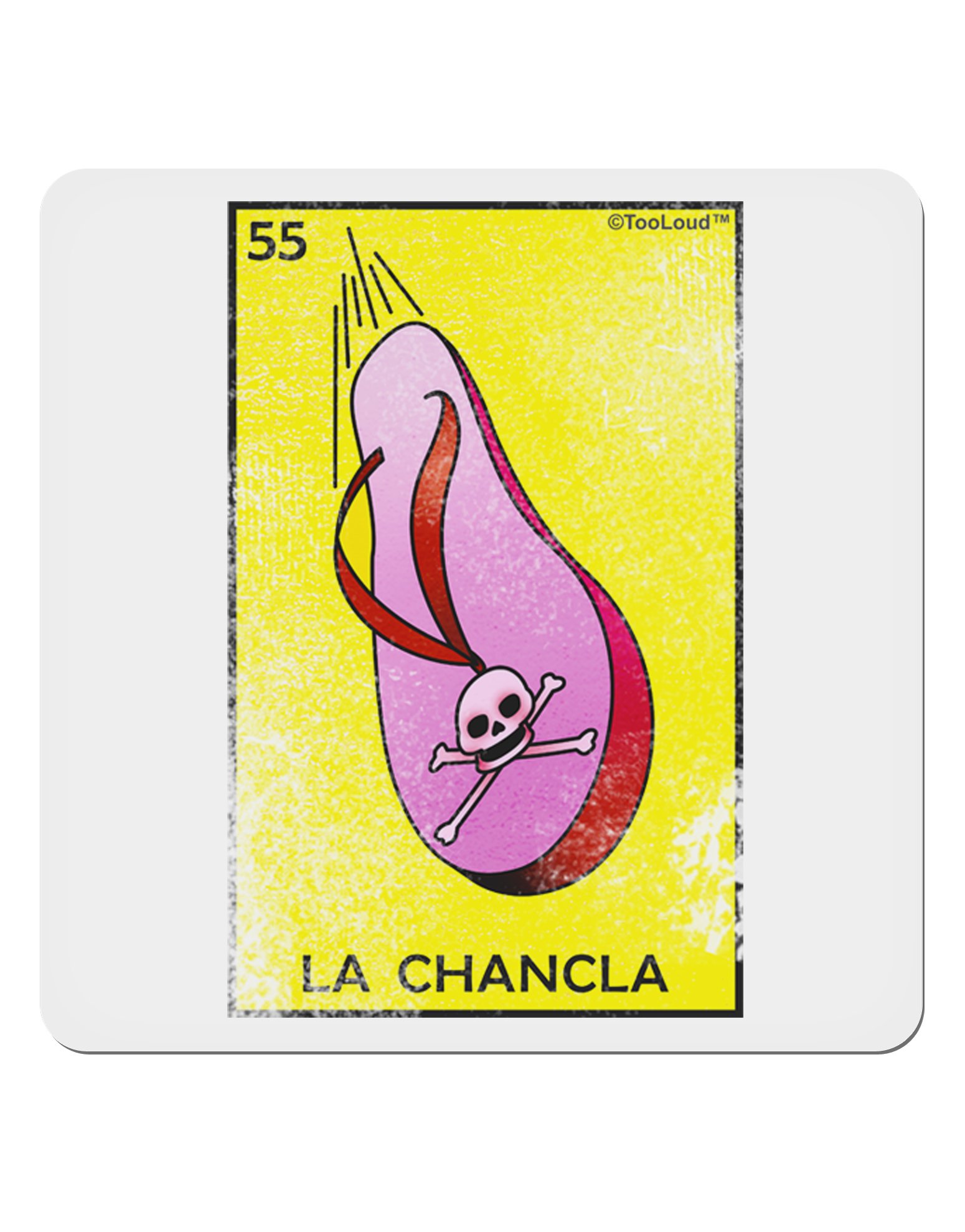 Amazon.com: TooLoud La Chancla Loteria Distressed 4x4 Square
