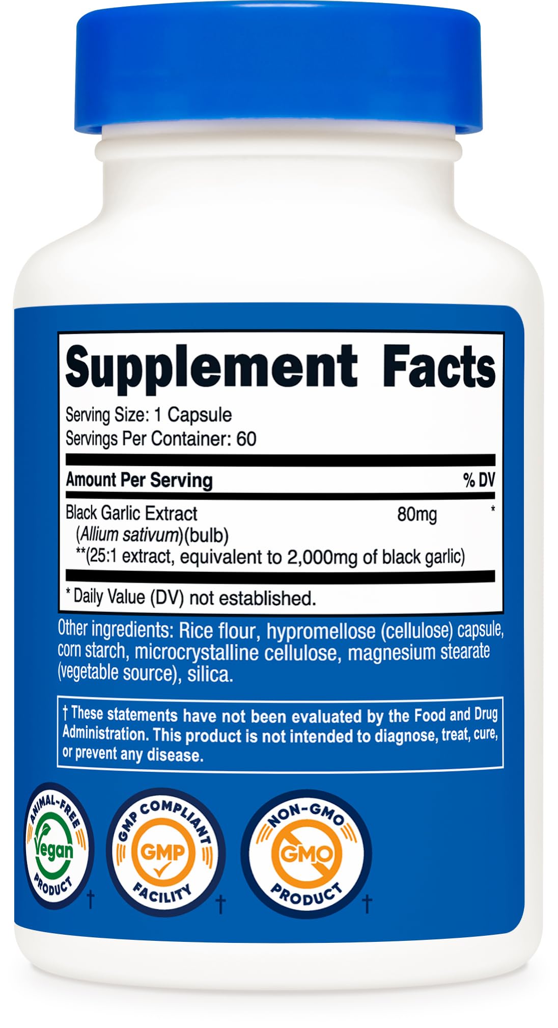 Nutricost Black Garlic Extract 60 Capsules for 60 Servings Per Bottle — Amazon image 5