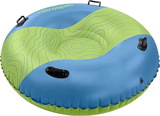 Snowslide 42” and XL Inflatable Snow Tube for Kids, Youth, Adults - Heavy Duty Snow Sled with Handles - Winter Outdoor Toy