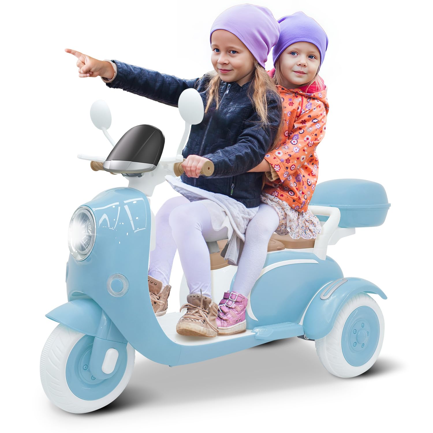 Amazon.com: Letsgoride 12V Ride on Motorcycle for Kids, 2 Seater