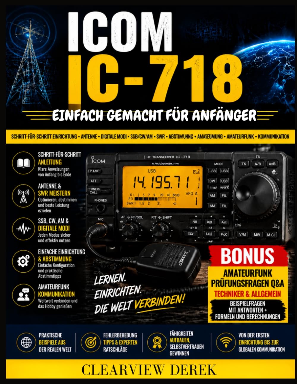 Guide ICOM IC-718 pour débutant : manuel de configuration SSB CW AM et SWR
