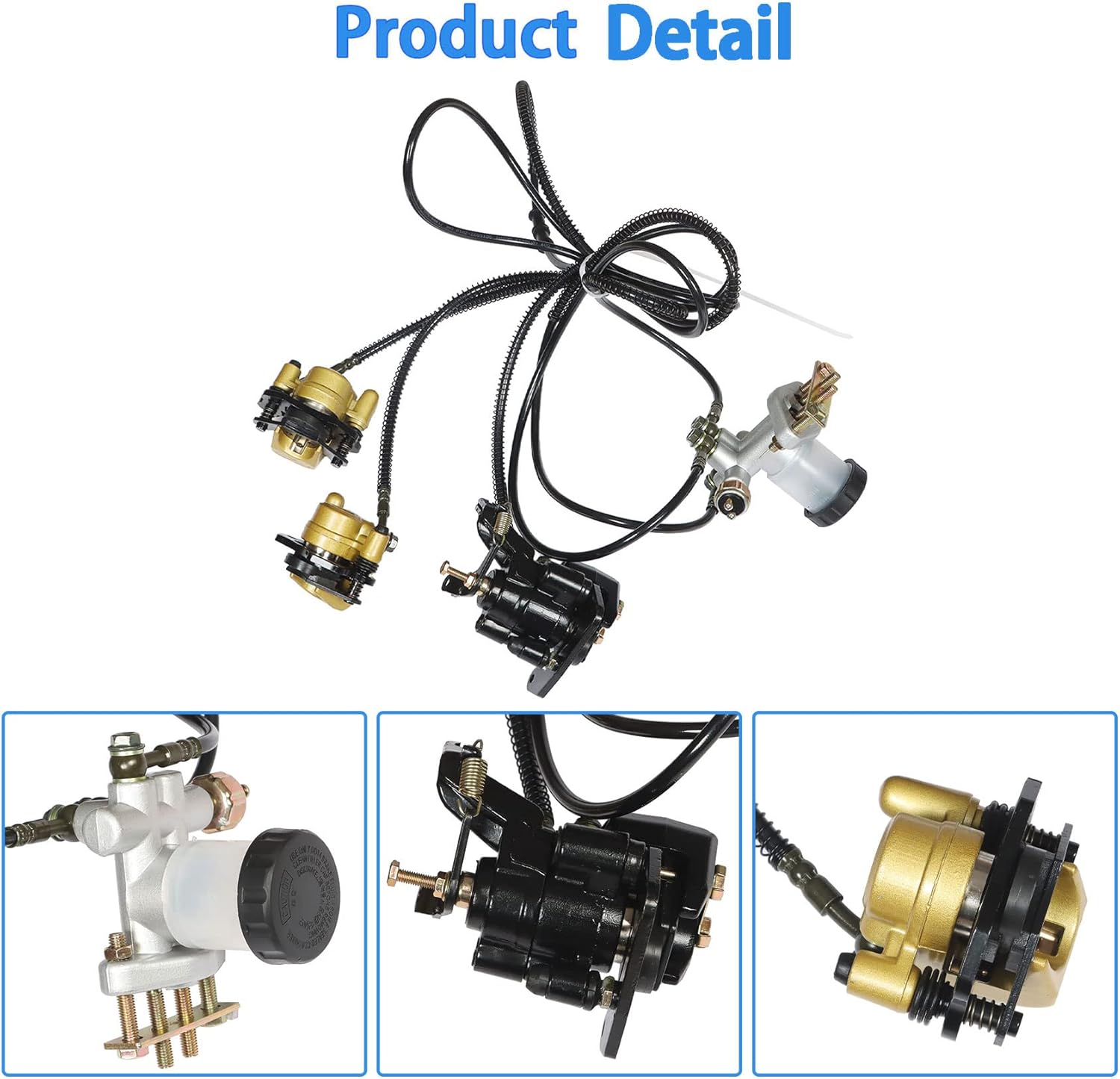 labwork Brake Master Cylinder Kit include Hose Caliper Pad Replacement for Hammerhead Hydraulic GO-KART KD150BRKIT