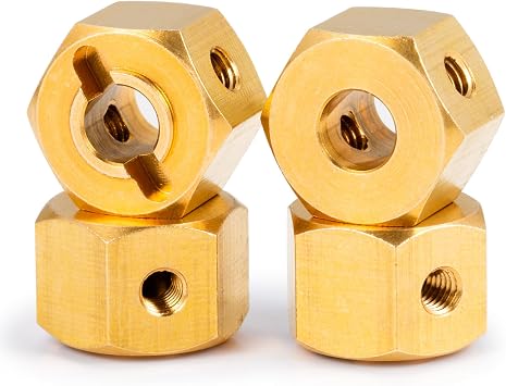 Pack of 4 Brass Balance Weights RC Wheel Hex Adapter 8 mm for Redcat Ascent 1/10 RC Crawler Car Upgrade Parts