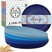 Vista 20 de Homienly Platos pequeños Platos de paja de trigo ligeros e irrompibles de 5.7 pulgadas Juego de 8 platos pequeños de postre, aptos para Beige