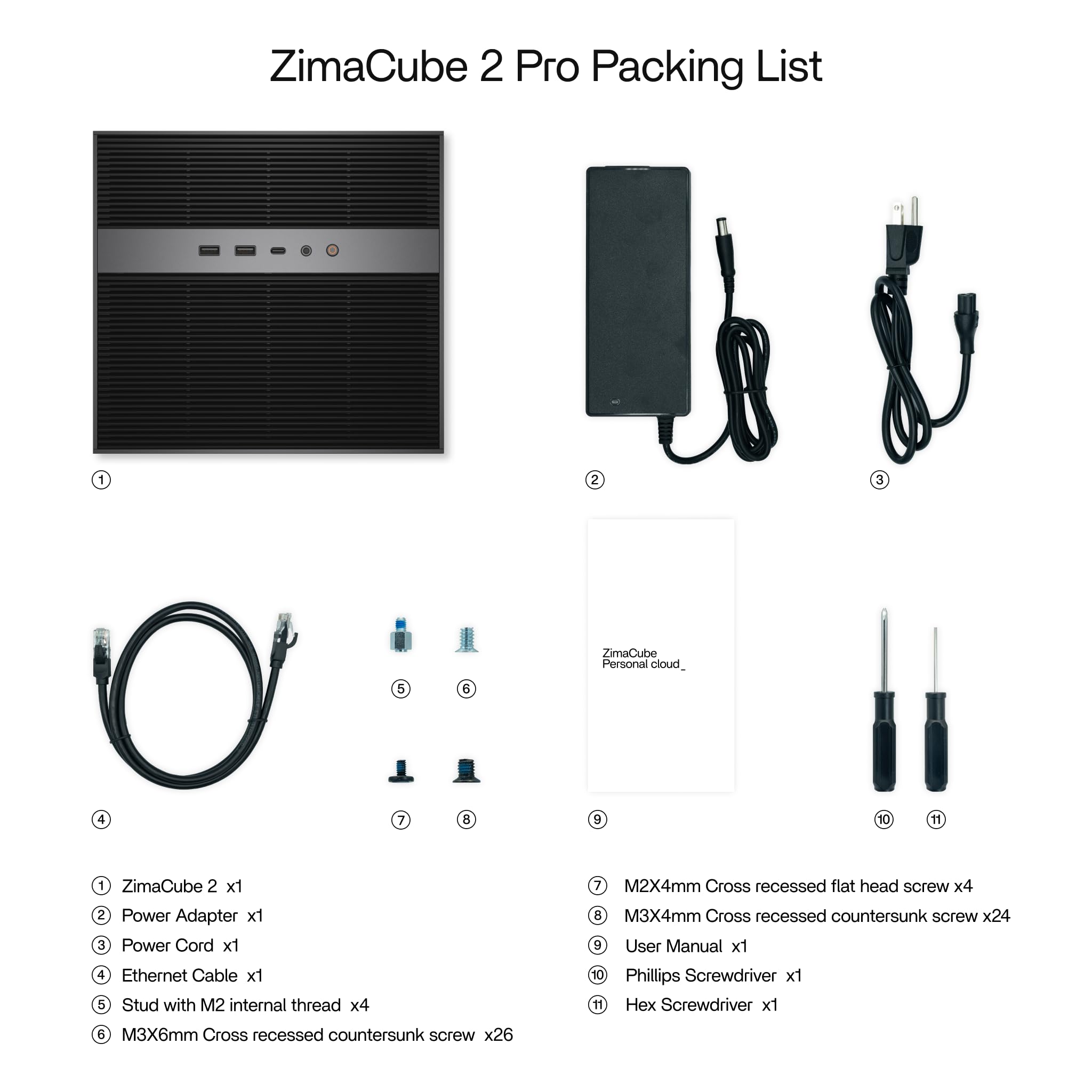 ZimaCube Pro 2 NAS mit Intel Core i5, 10GbE & Thunderbolt 4 | 6 SATA + 4 M.2 Speicher, Docker, Private Cloud, Virtualisierung, Heimserver und Medienserver
