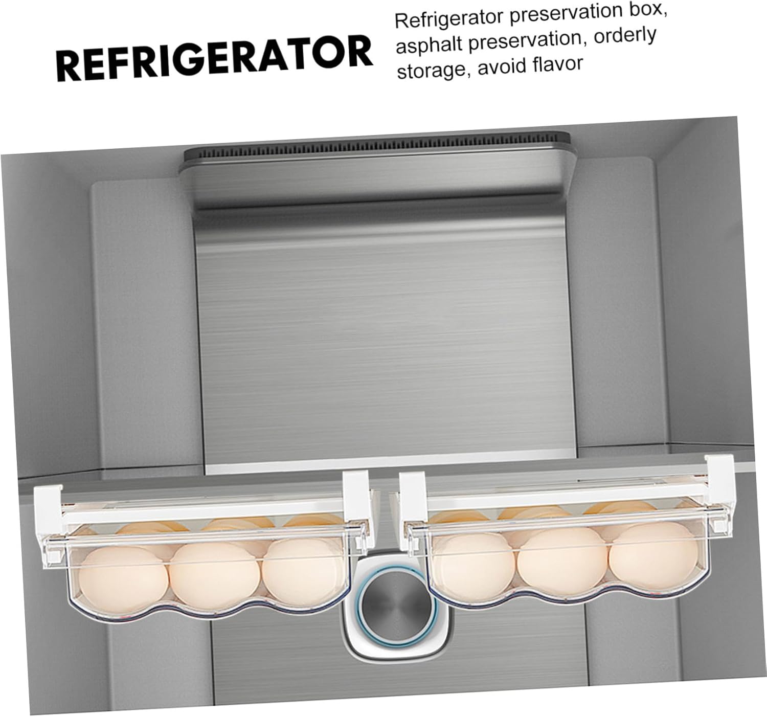 Large Capacity Egg Storage Box for Fridge Drawer-Style Egg Holder Plastic Suitable for Home and Kitchen Use