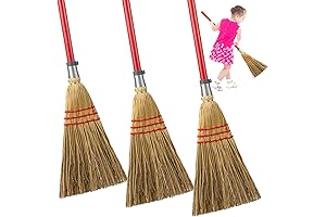 3 Pieces Kids Broom and Dustpan Set