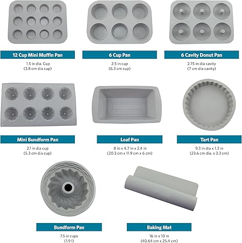 Miniatura 2 de G&S Design Juego de utensilios de silicona para hornear de 8 piezas